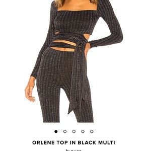 H:ours glitter pants and top 2pc set stretch 0